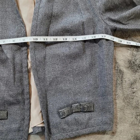Vintage 50s 60s Jack Liebman Gray Wool Cropped Blazer - Medium,‎ Mad Men Vibes - Picture 6 of 11